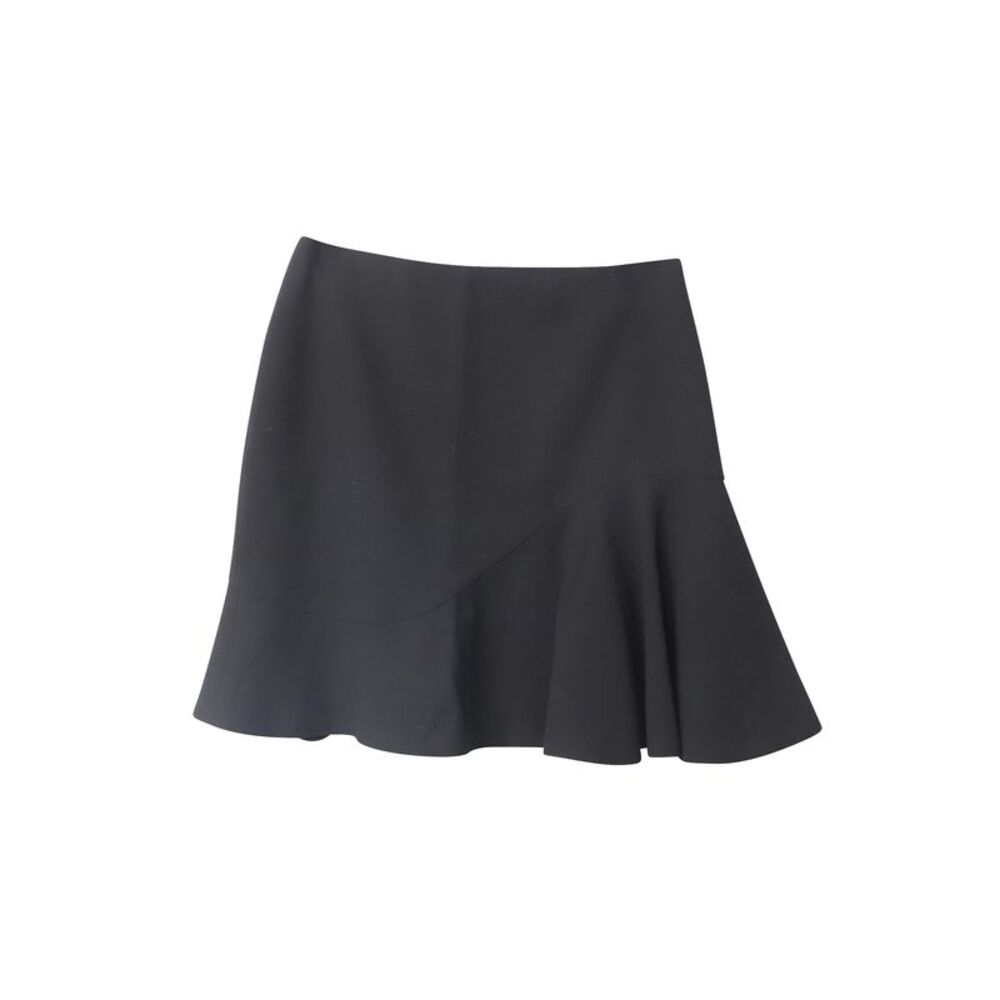 Alexander McQueen Ruffled Mini Skirt in Black Wool - Picture 5 of 6